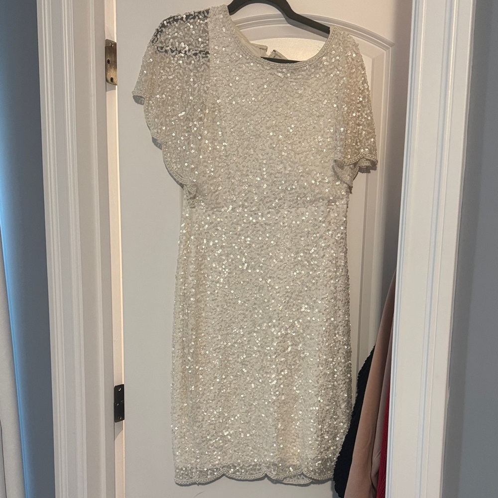 Elegant Sequin Dress in Silver